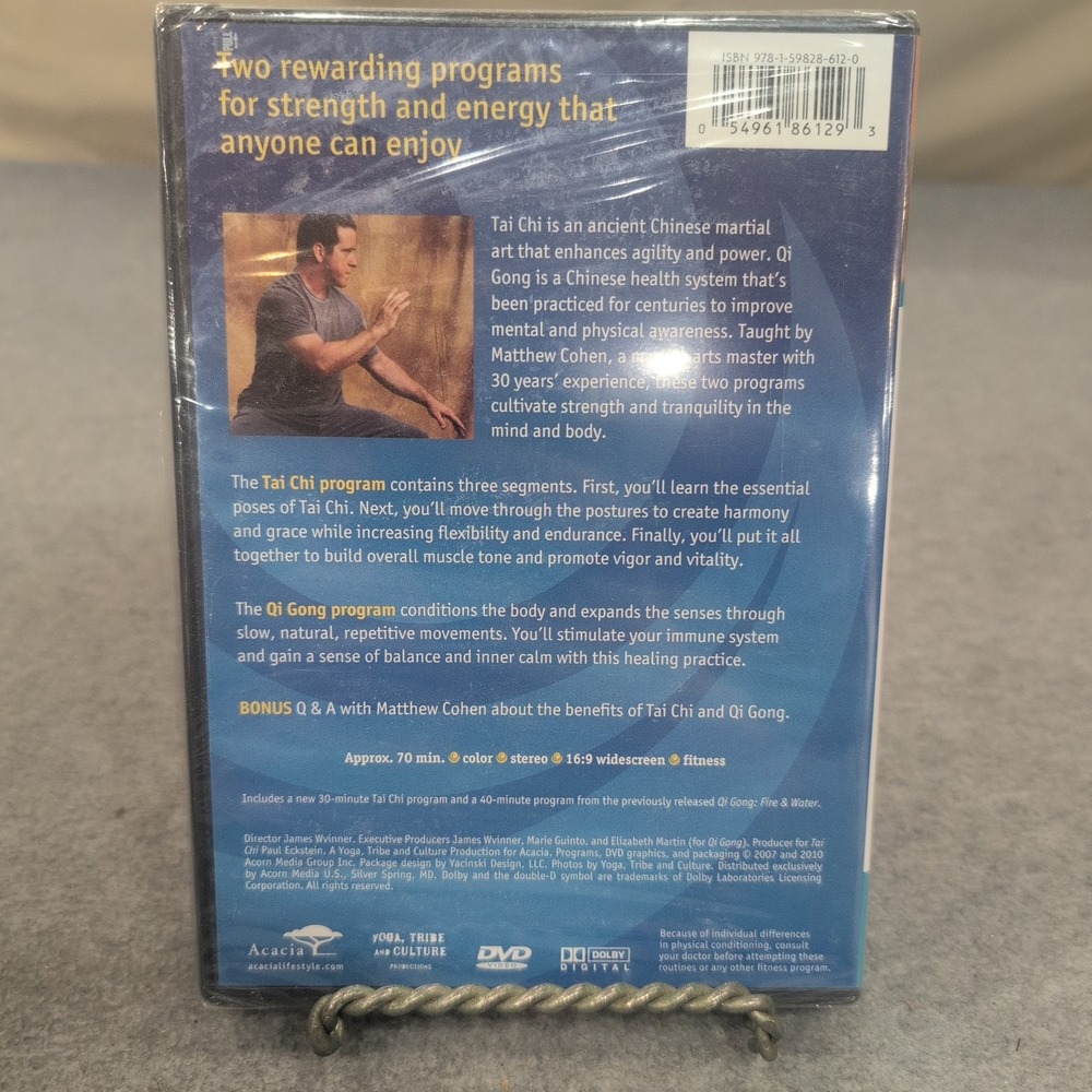 Tai Chi & Qi Gong Basics Matthew Cohen Acacia Fitness DVD 2 Complete Workouts NE - Picture 2 of 2